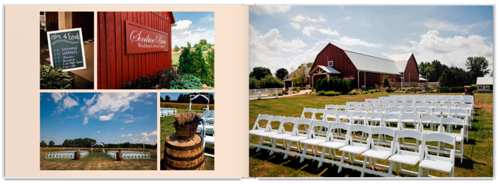 Wedding Album Layout - Ceremony Setting